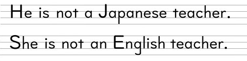 He is not a Japanese teacher